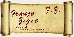 Franjo Žigić vizit kartica